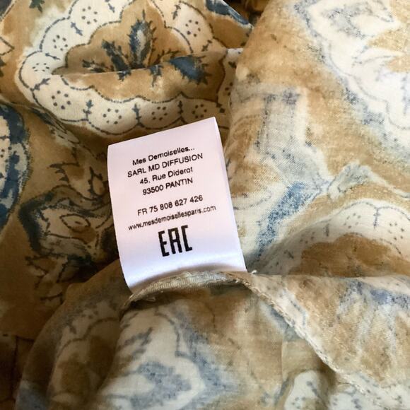 Mes Demoiselles Macadonie Silky Oversized Peasant Blouse M 6/8 NWT $275 - Picture 13 of 13